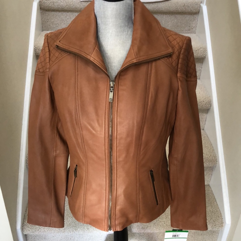 NEW Anne Klein soft leather jacket.  Size L